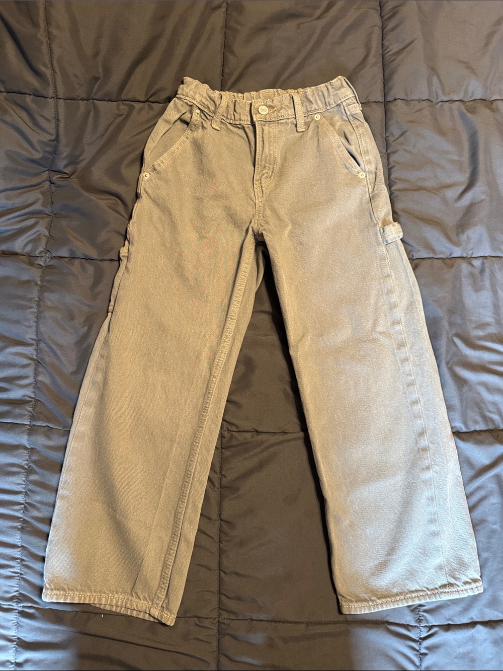 Old Navy Kids Wide-Leg Utility Jeans in Light Green